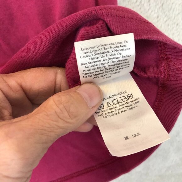 Eddie Bauer Womens T-Shirt Medium Short Sleeve V-Neck Pullover Basic Casual Red - Picture 6 of 8